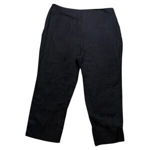 Reformation Linen Crop Pants - Sz 10 - Black Wide Leg Culottes - Business Casual